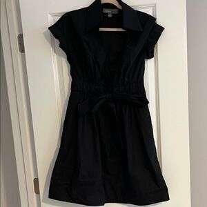Donna Karan Black Mini Dress with Cap Sleeves